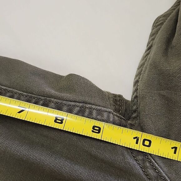 CARHARTT Men's Rugged Flex Relaxed Fit Canvas Work Shorts Faded Gray Cotton - Picture 7 of 11